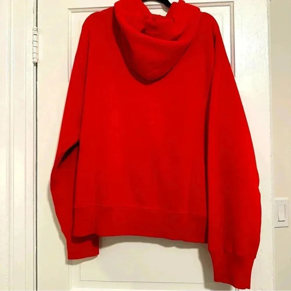 RRL Ralph Lauren Red Fleece Lined Mens Hoodie Size M NWT $265 - Picture 4 of 11
